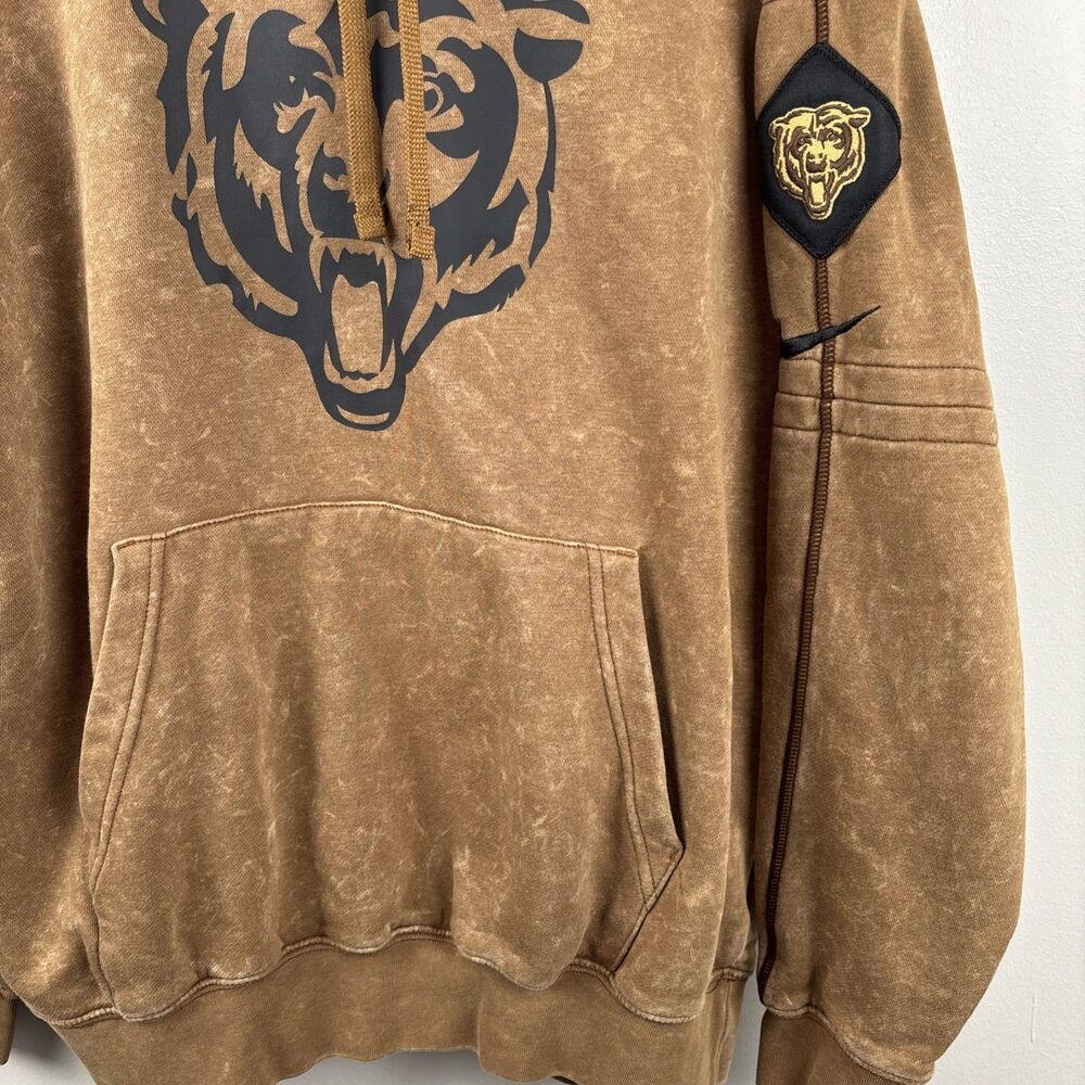 Nike Size XS Chicago Bears 2023 Salute to Service Hoodie Mens NFL Sideline Brown - Picture 6 of 14